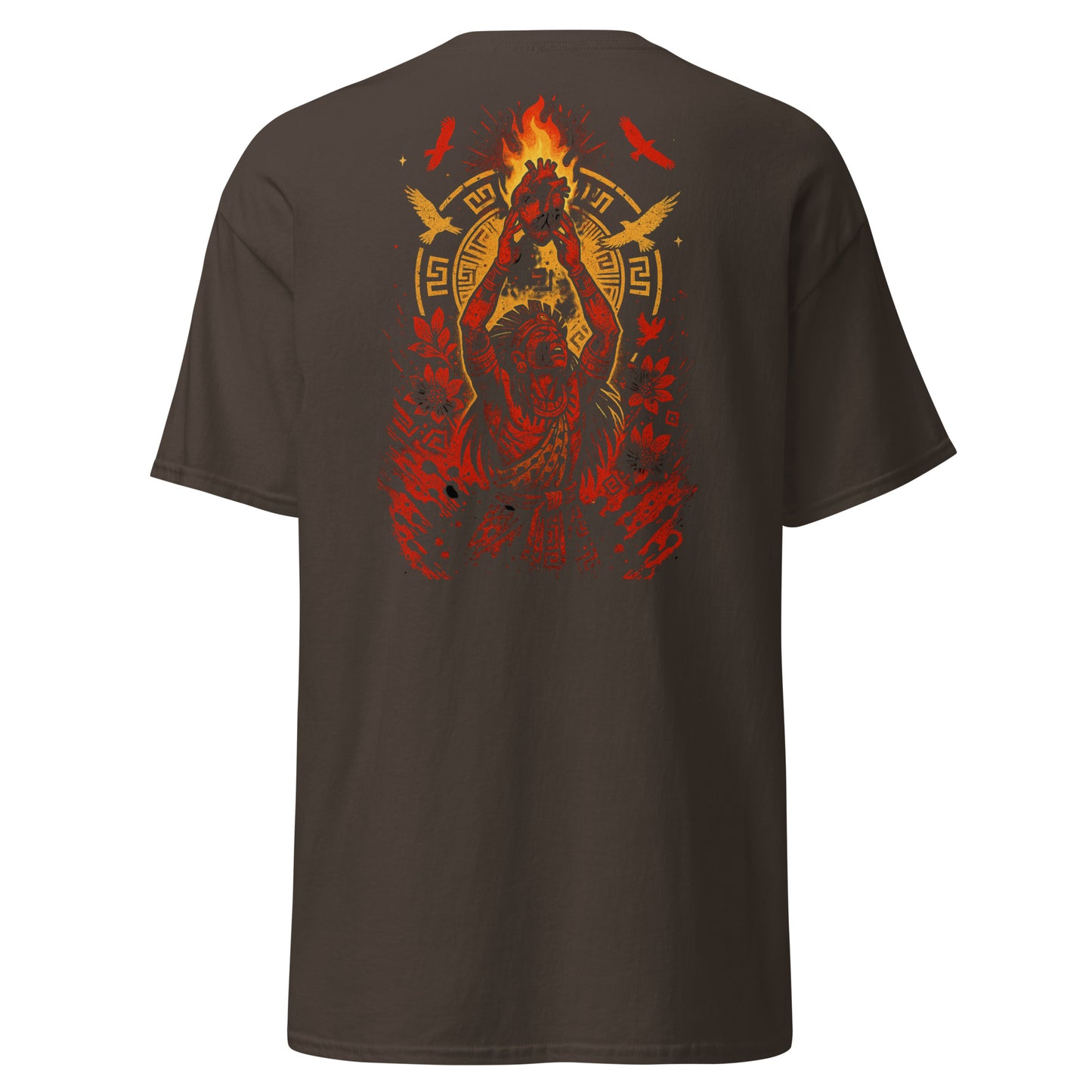 Heart’s Fire T-Shirt – Sacred Flame of Passion & Courage by Mernog