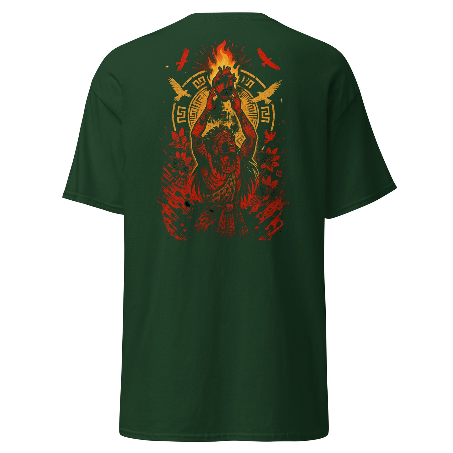Heart’s Fire T-Shirt – Sacred Flame of Passion & Courage by Mernog
