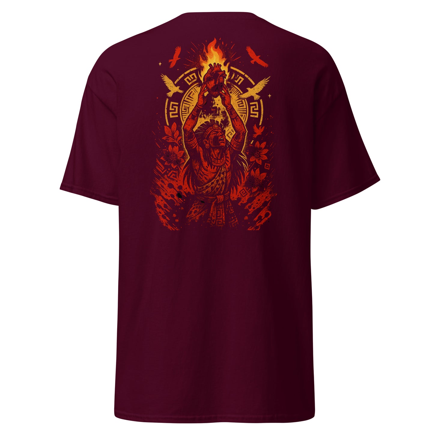 Heart’s Fire T-Shirt – Sacred Flame of Passion & Courage by Mernog