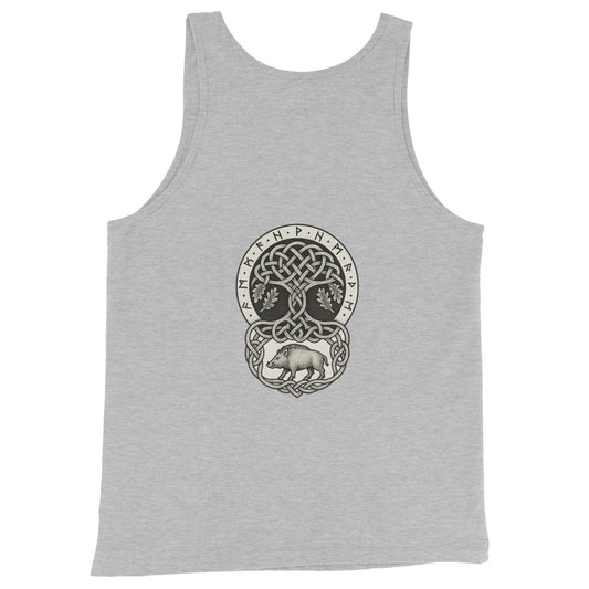 Root Strength Sigil Men’s Tank Top – Sacred Grounding Power Symbol by Mernog