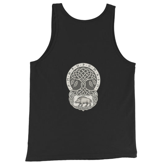 Root Strength Sigil Men’s Tank Top – Sacred Grounding Power Symbol by Mernog