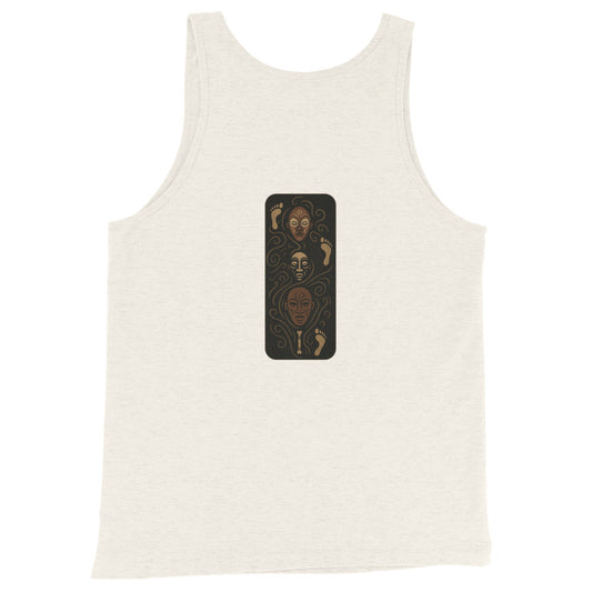 Ancestor Echoes Men’s Tank Top – Tribal Lineage and Spiritual Resonance Symbol by Mernog