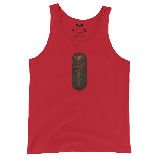 Song Line Men’s Tank Top – Aboriginal Dreamtime Path Symbol by Mernog