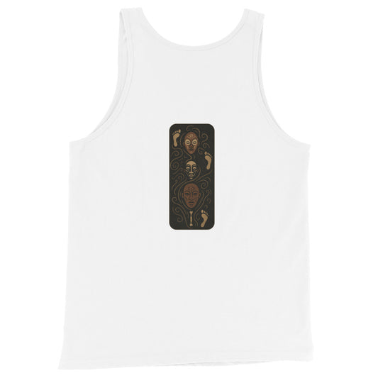 Ancestor Echoes Men’s Tank Top – Tribal Lineage and Spiritual Resonance Symbol by Mernog