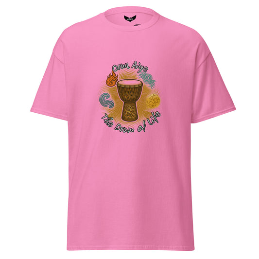 Drum of Life Classic T-Shirt – Tribal Rhythm and Sacred Sound Symbol by Mernog