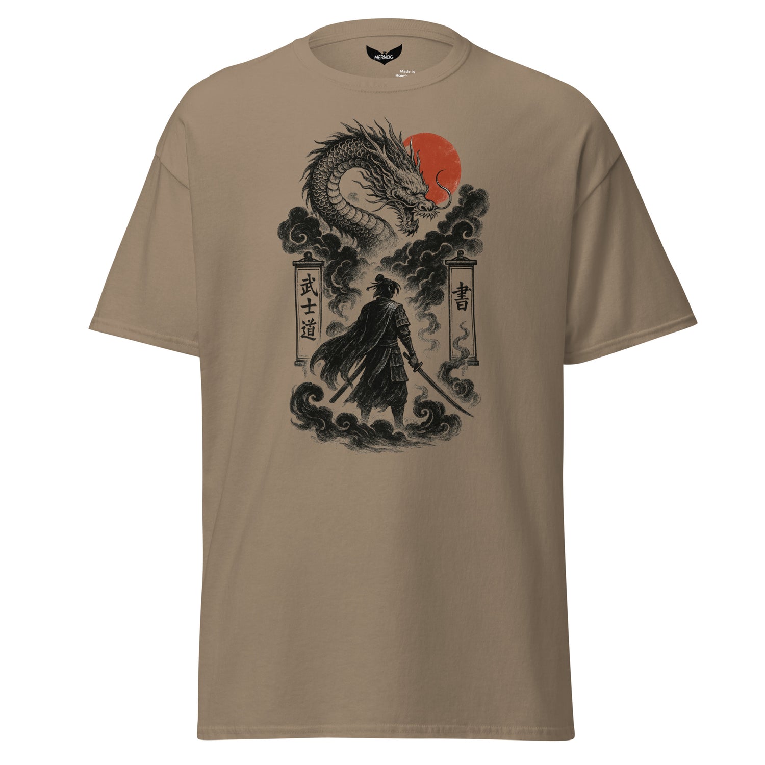 Spirit of the Storm Shogun Classic Tee – Japanese Mythic Wind Warrior Shirt by Mernog