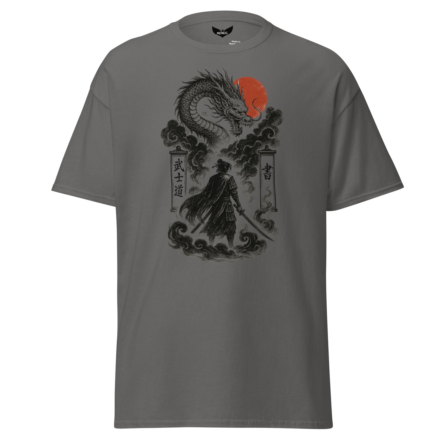 Spirit of the Storm Shogun Classic Tee – Japanese Mythic Wind Warrior Shirt by Mernog
