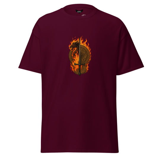 Bloodline of Fire T-Shirt – Sacred Ancestral Flame & Power Symbol by Mernog