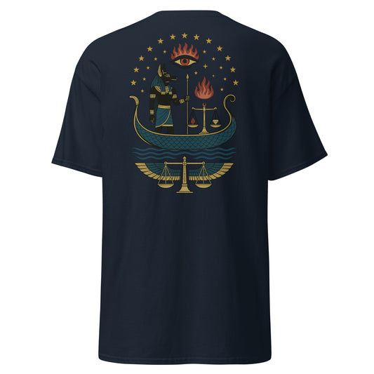 Duat Passage T-Shirt – Egyptian Underworld and Soul Journey Symbol by Mernog