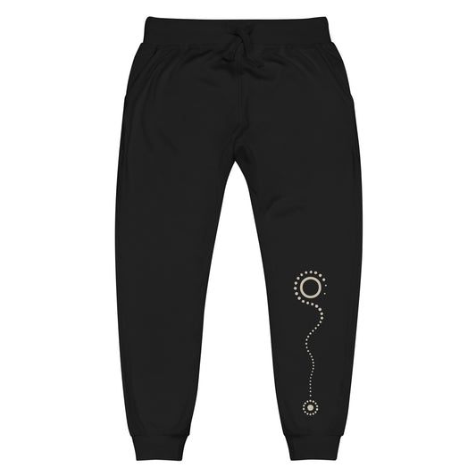 Spirit Line Fleece Sweatpants – Sacred Symbol Loungewear by Mernog