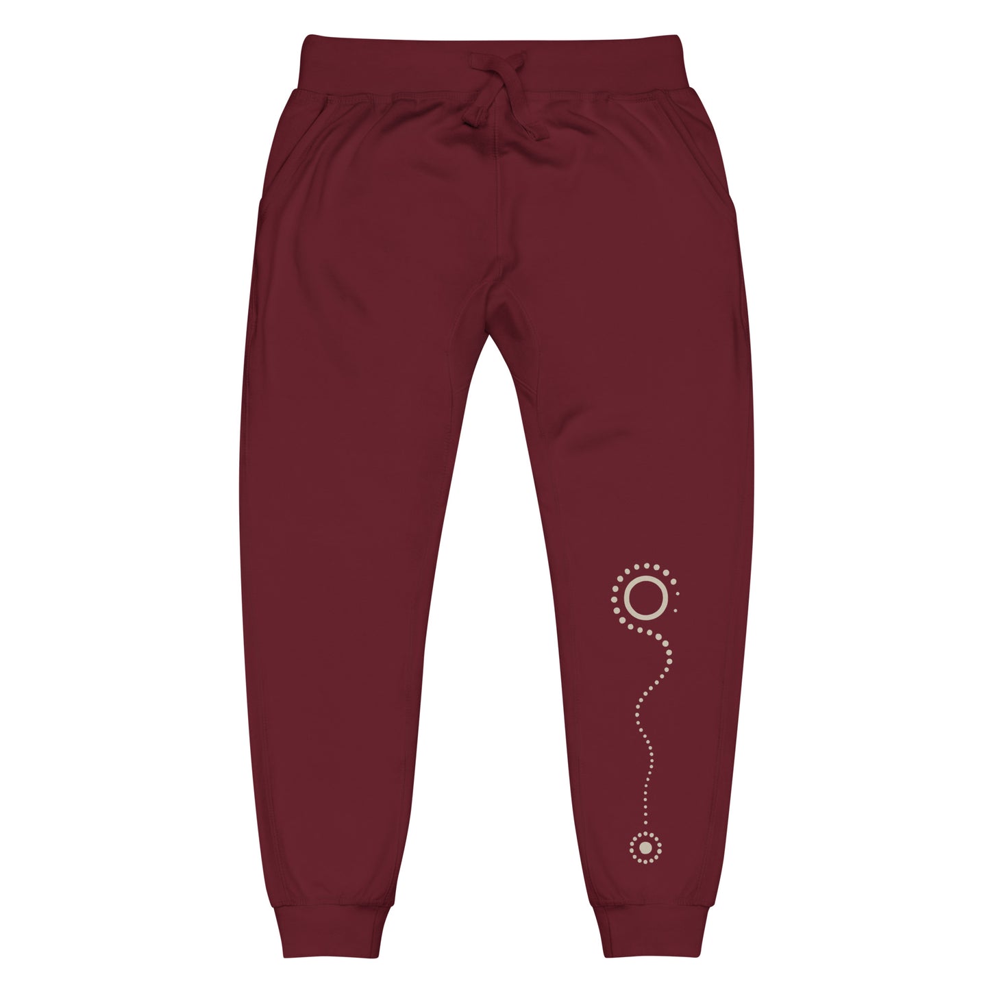 Spirit Line Fleece Sweatpants – Sacred Symbol Loungewear by Mernog