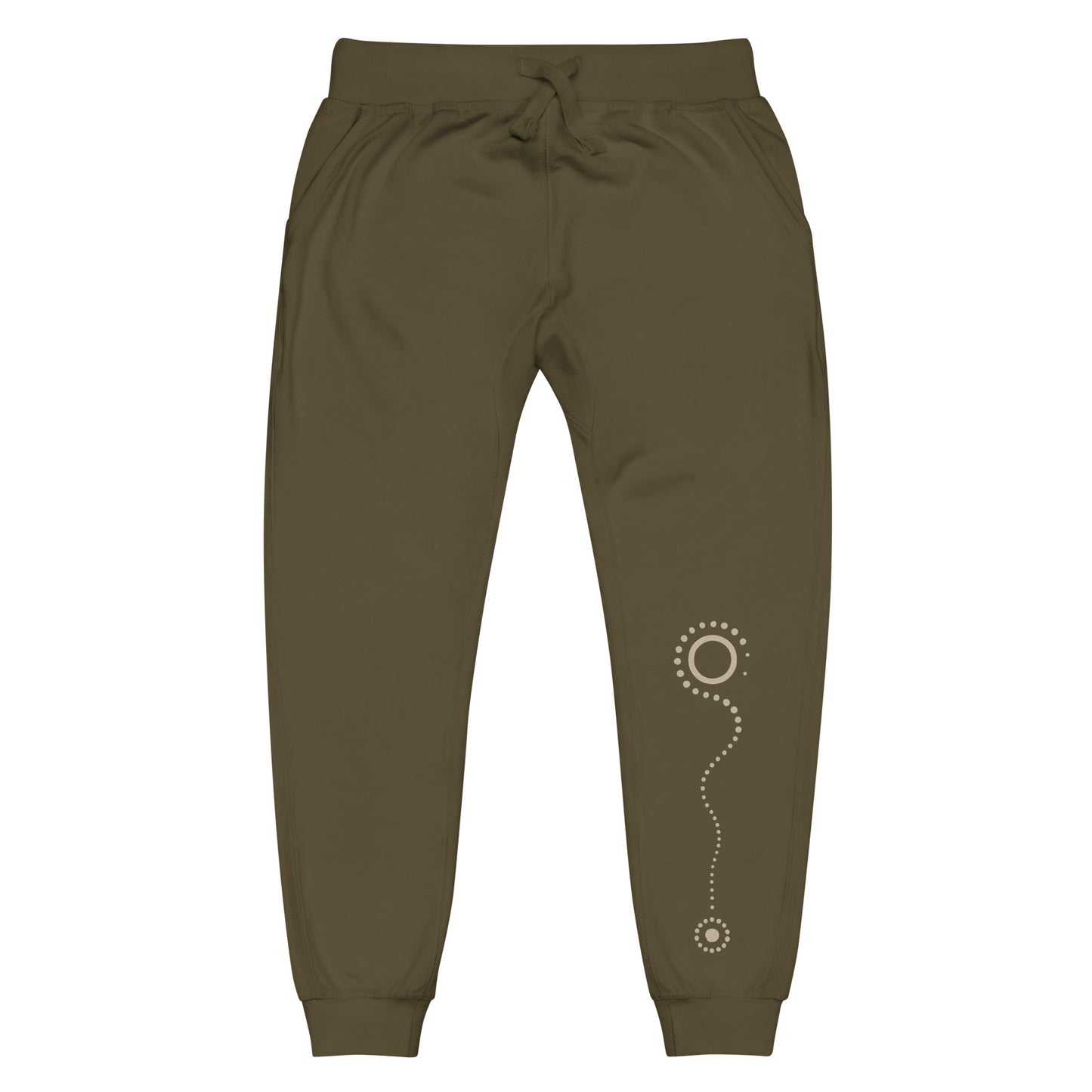 Spirit Line Fleece Sweatpants – Sacred Symbol Loungewear by Mernog