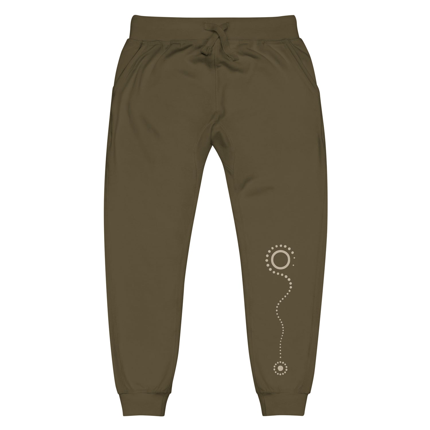 Spirit Line Fleece Sweatpants – Sacred Symbol Loungewear by Mernog