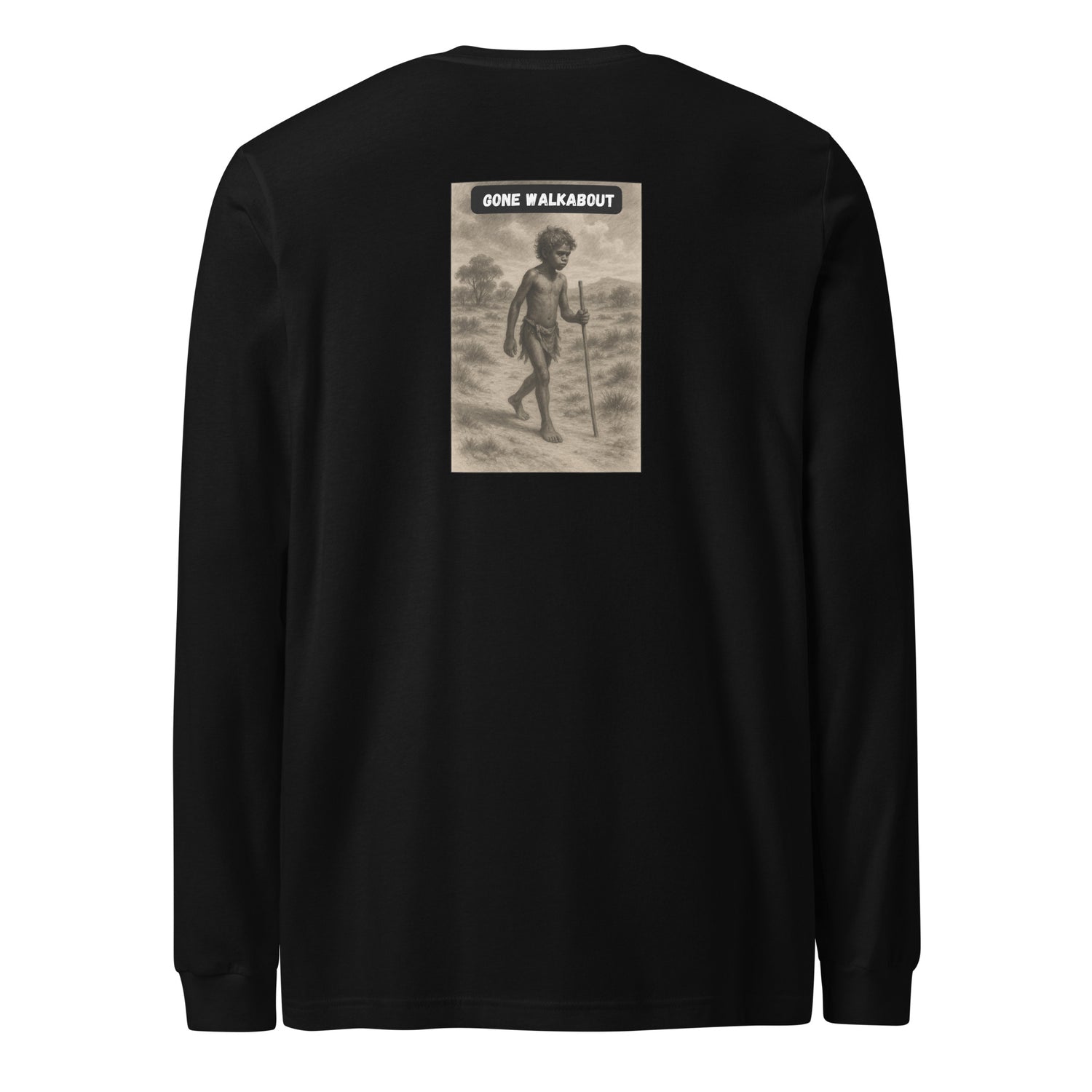 Gone Walkabouts Long Sleeve Shirt – Aboriginal Dreamtime Spirit Journey by Mernog