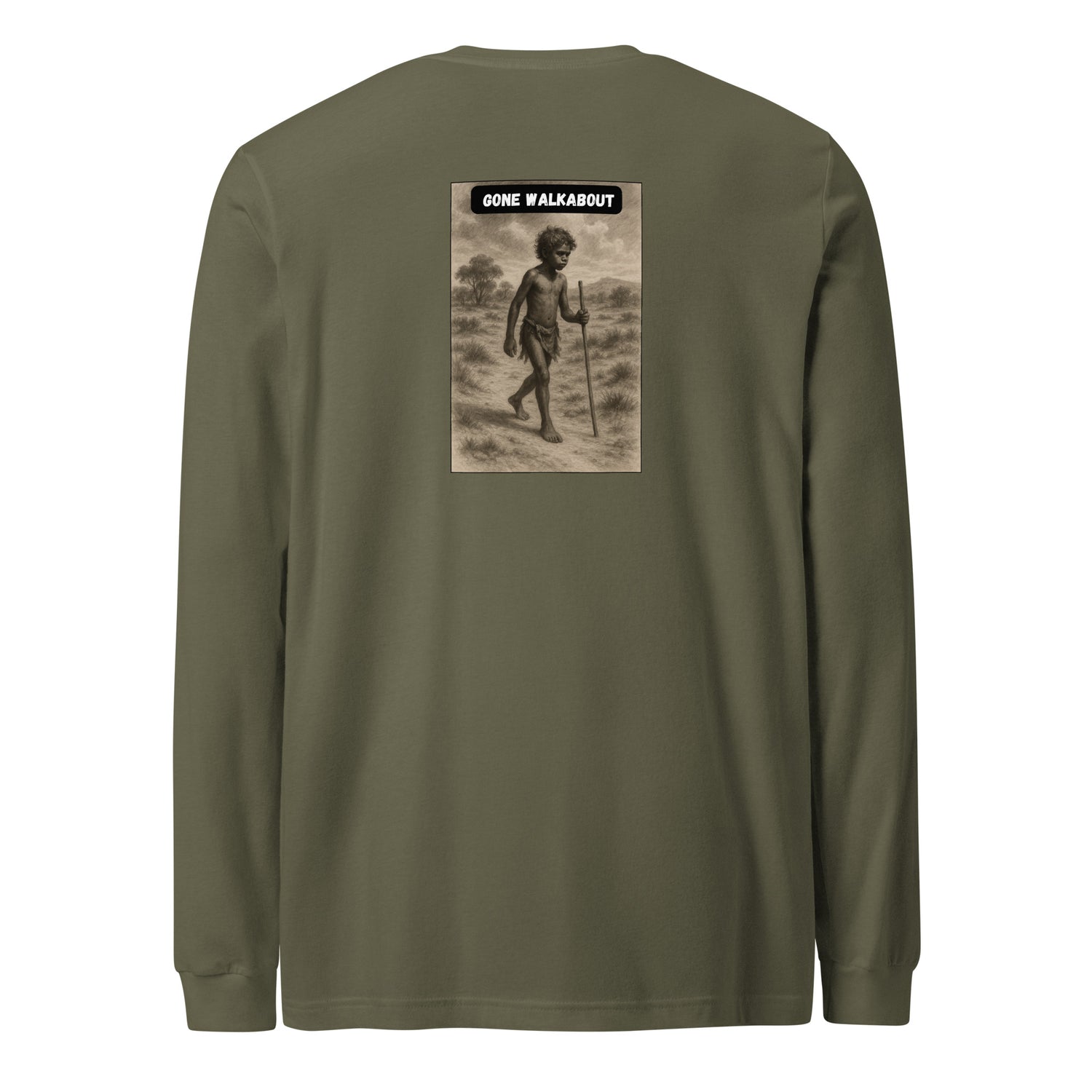 Gone Walkabouts Long Sleeve Shirt – Aboriginal Dreamtime Spirit Journey by Mernog