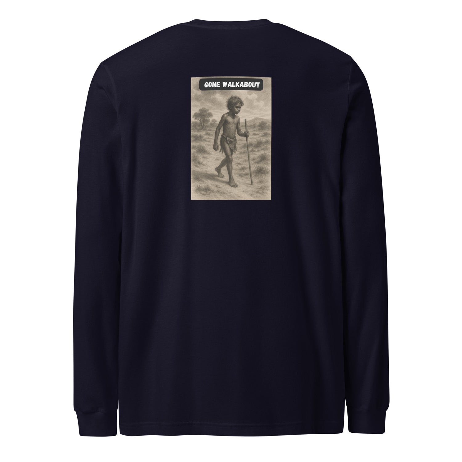 Gone Walkabouts Long Sleeve Shirt – Aboriginal Dreamtime Spirit Journey by Mernog
