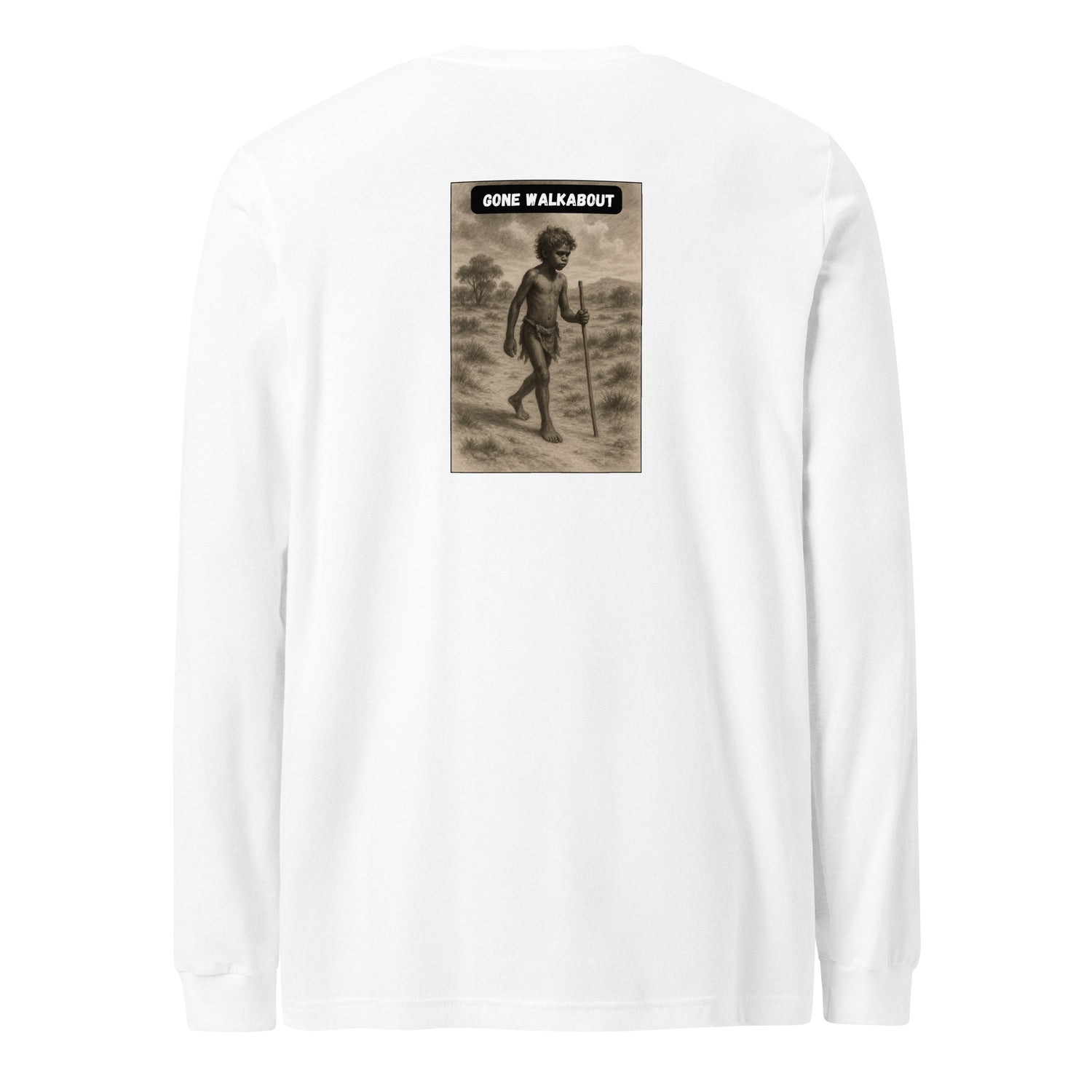 Gone Walkabouts Long Sleeve Shirt – Aboriginal Dreamtime Spirit Journey by Mernog