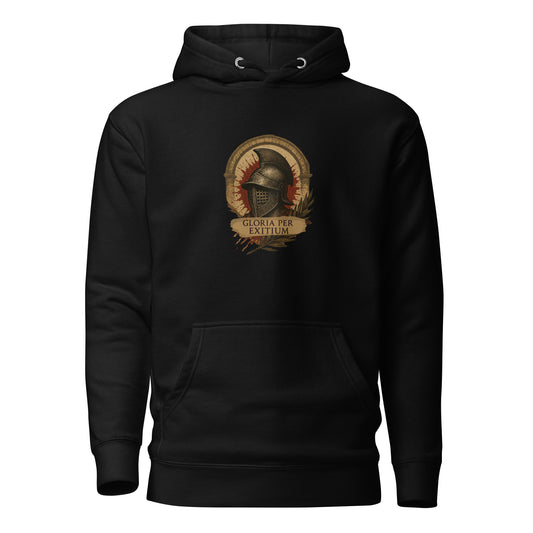 Gloria Per Exitium Hoodie – Glory Through Destruction Phoenix Rebirth Design by Mernog