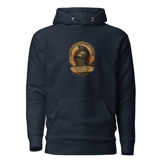 Gloria Per Exitium Hoodie – Glory Through Destruction Phoenix Rebirth Design by Mernog